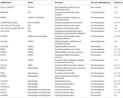 Non-coding RNA-Associated Therapeutic Strategies in Atherosclerosis